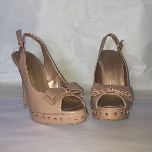 Lauren Conrad slingback platform heels.